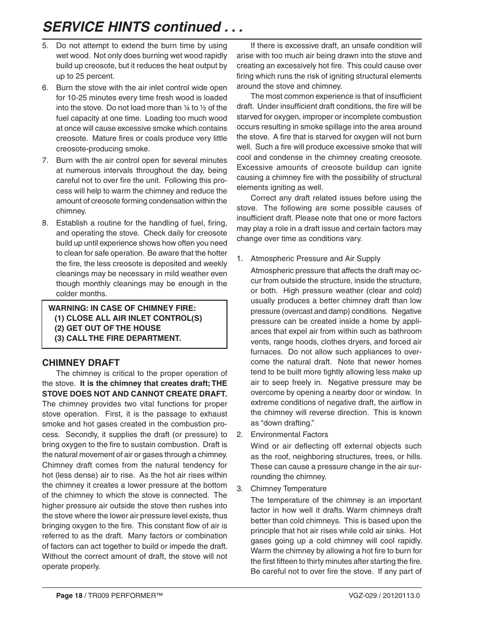 Service hints continued | Vogelzang TR009 User Manual | Page 18 / 24