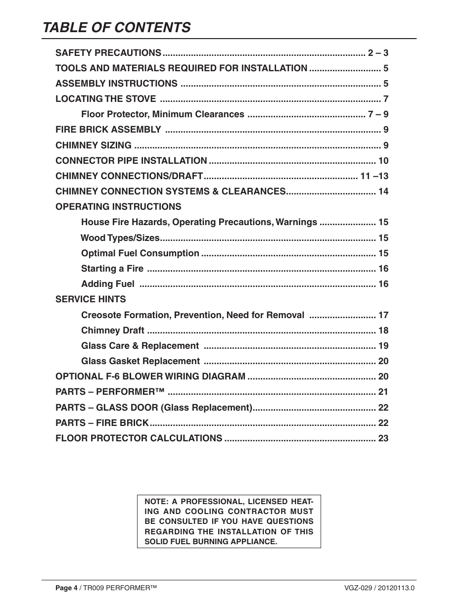 Vogelzang TR009 User Manual | Page 4 / 24