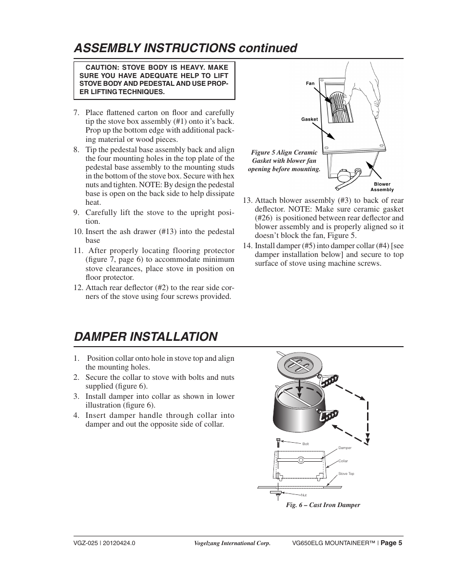 Vogelzang VG650ELG User Manual | Page 5 / 22