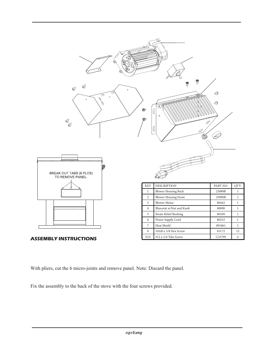 Assembly instructions continued | Vogelzang VG650ELG (new as of 2013) User Manual | Page 5 / 22