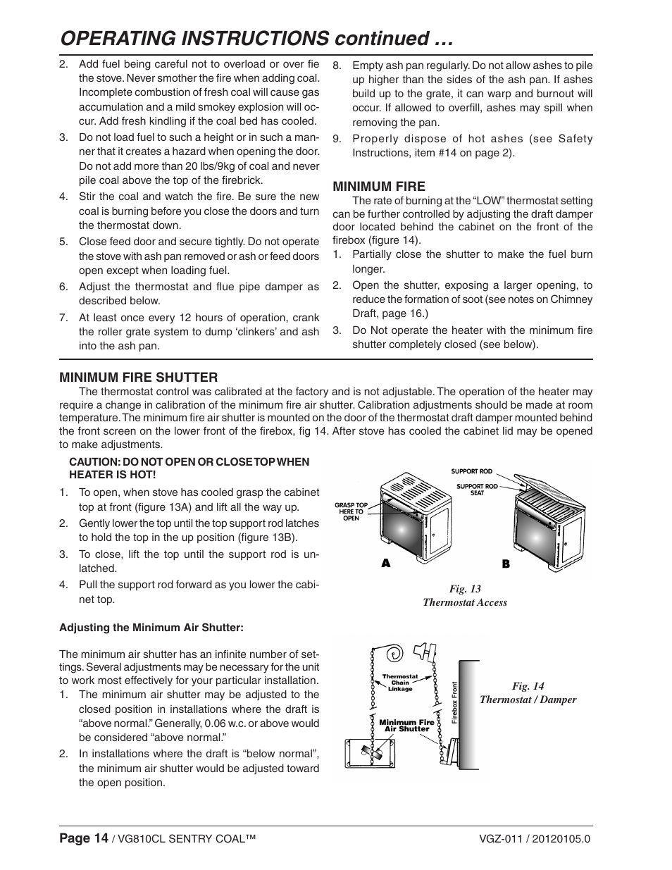 Operating instructions continued | Vogelzang VG810CL User Manual | Page 14 / 22