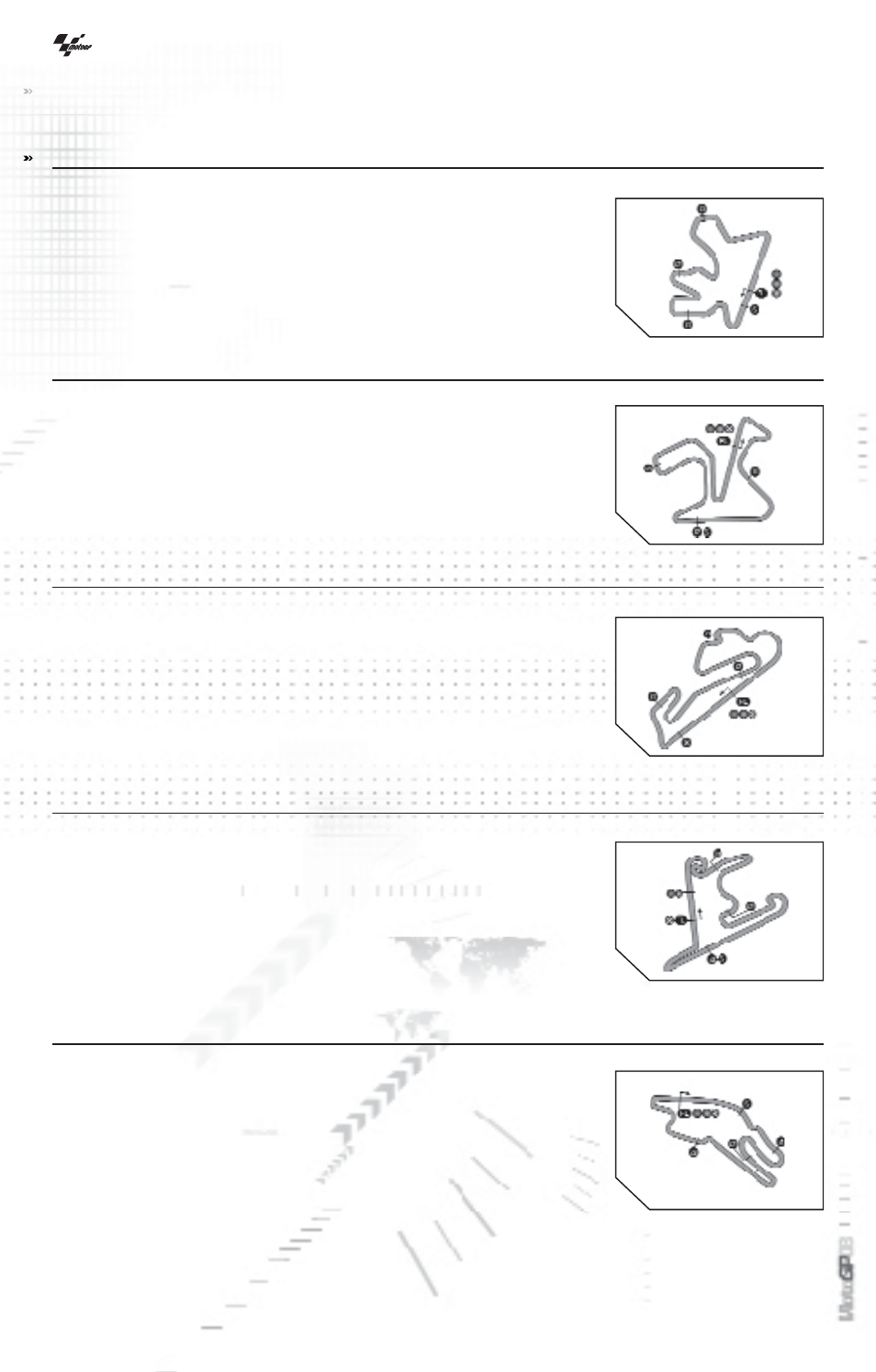 The tracks | Microsoft Xbox360 MotoGP08 User Manual | Page 17 / 28