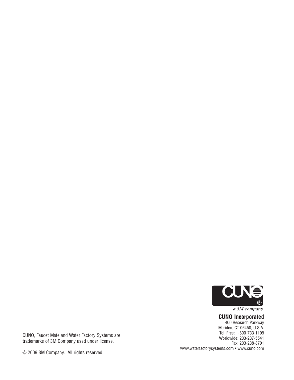Water Factory Systems FM1500 Faucet User Manual | Page 10 / 10