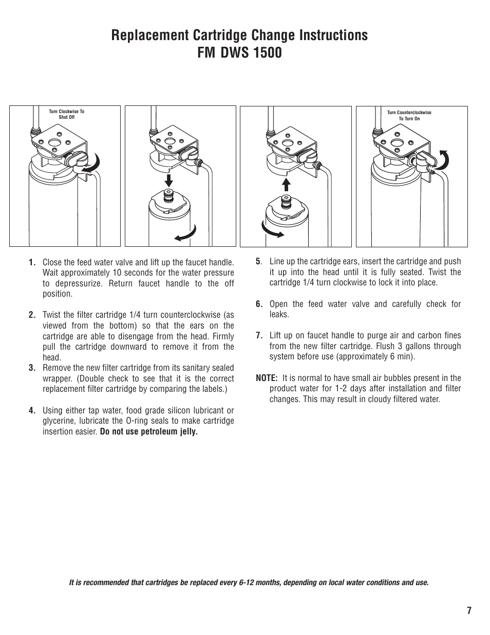 Water Factory Systems FM1500 Faucet User Manual | Page 7 / 10