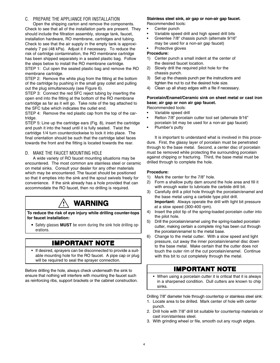 Water Factory Systems SQC 4 User Manual | Page 7 / 20