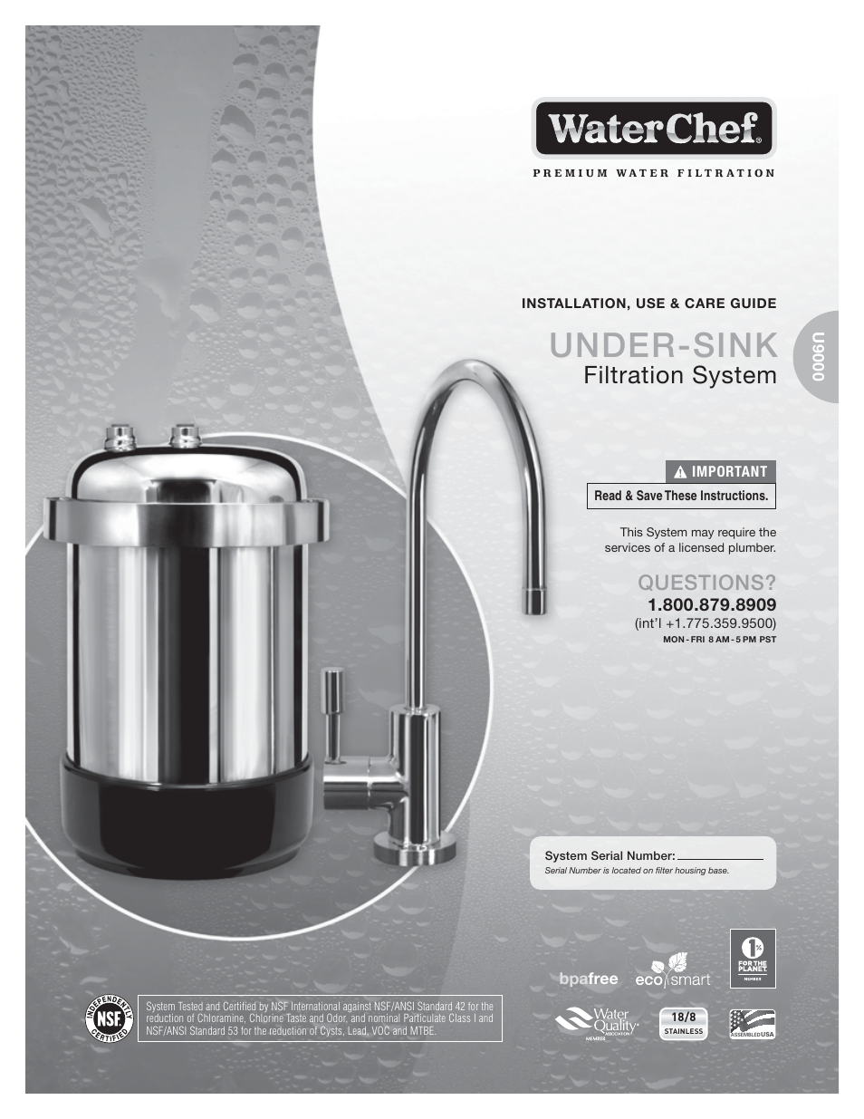 WaterChef U9000 User Manual | 16 pages