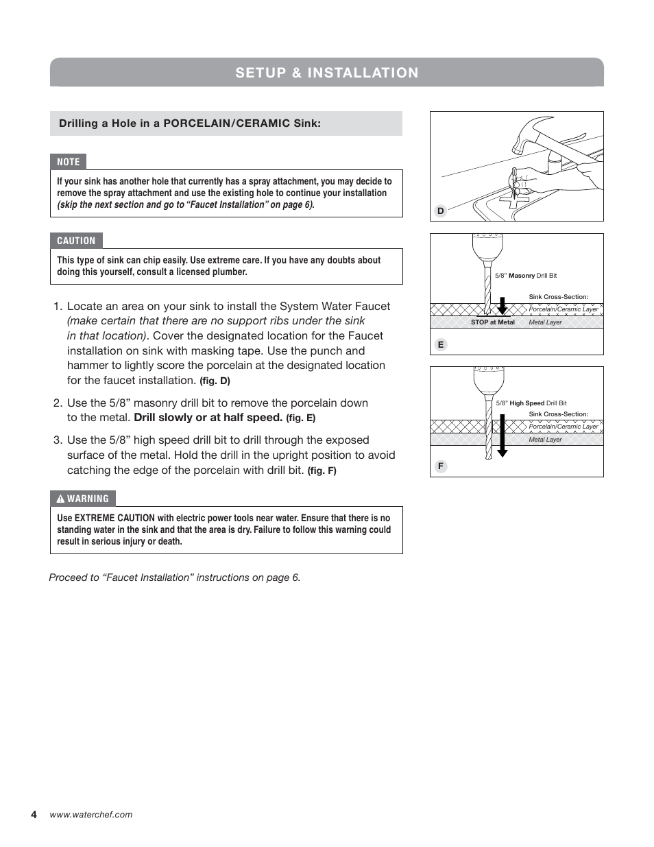 Setup & installation | WaterChef U9000 User Manual | Page 6 / 16