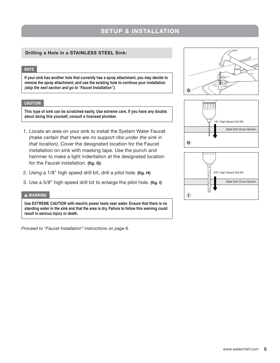 Setup & installation | WaterChef U9000 User Manual | Page 7 / 16