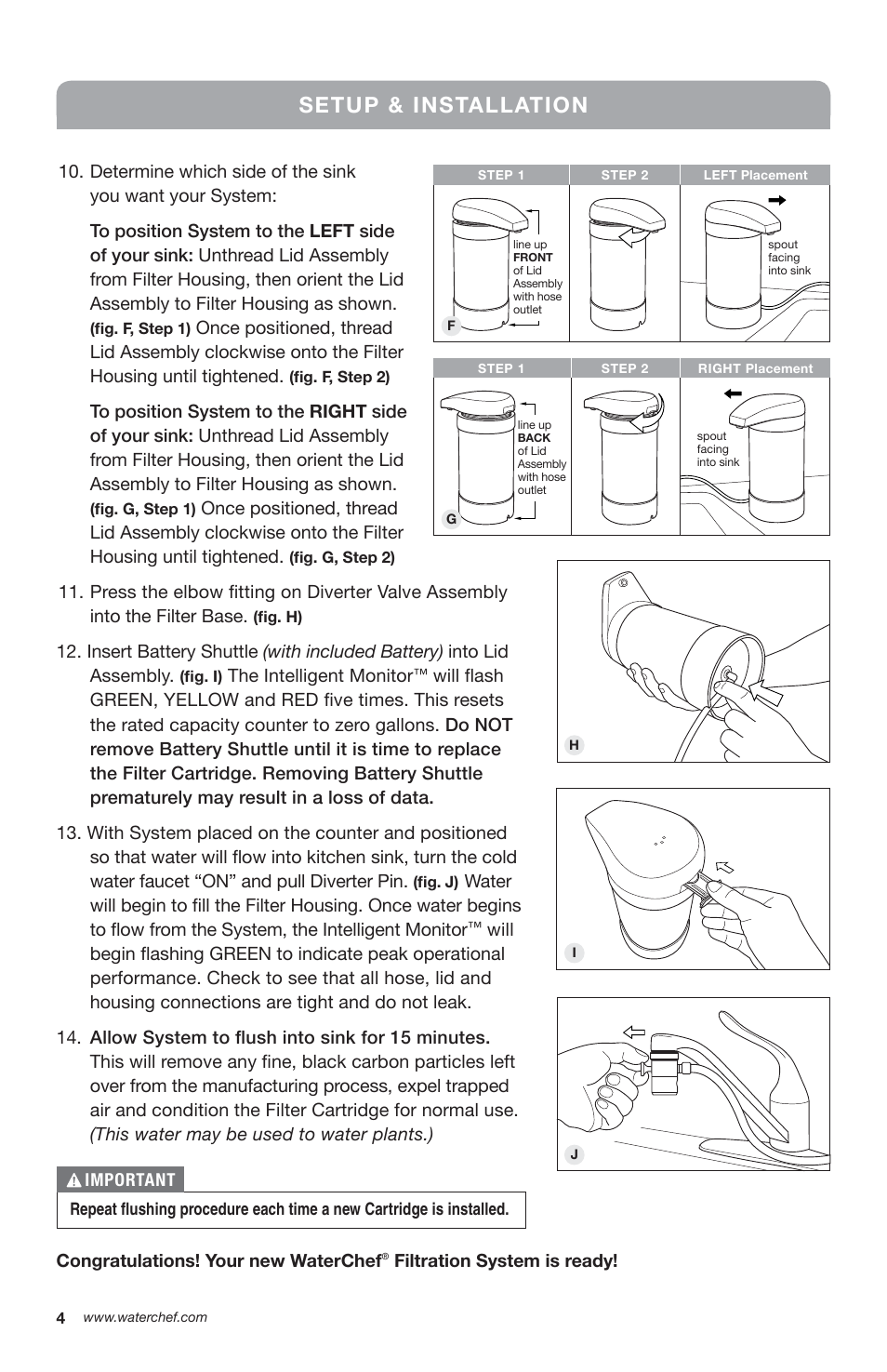 Setup & installation | WaterChef C7000 User Manual | Page 6 / 12