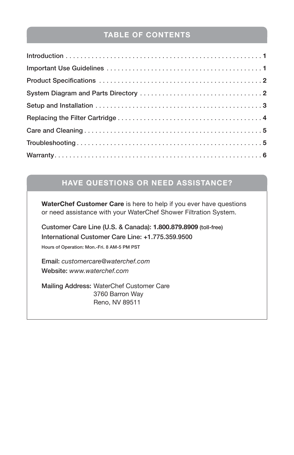 WaterChef SF-7C User Manual | Page 2 / 8