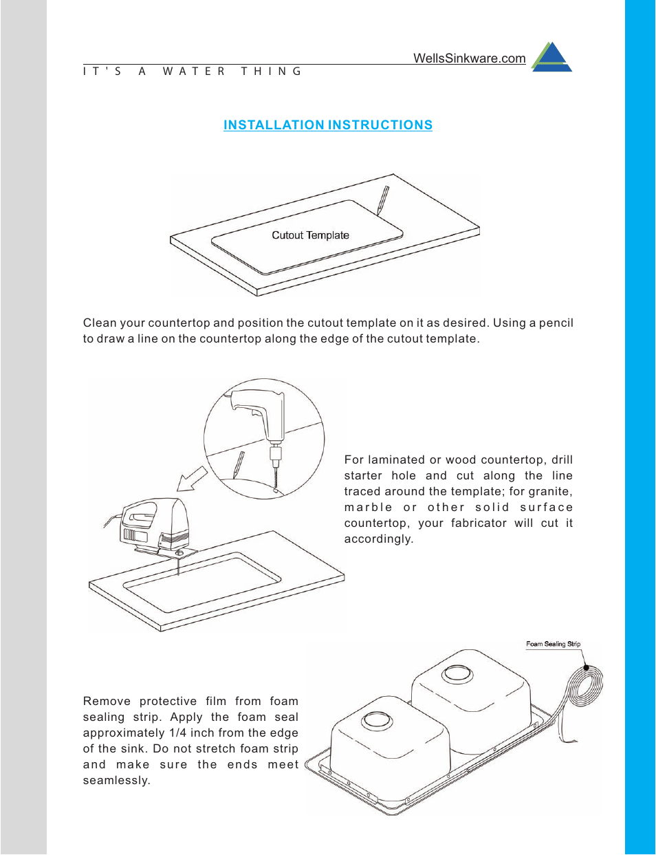 Wells Sinkware TOT3221-88 User Manual | 2 pages