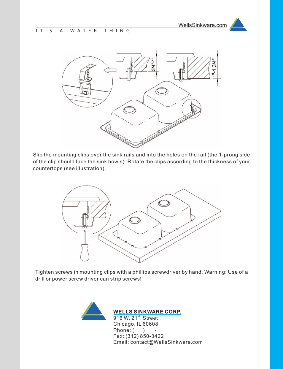 Wells Sinkware TOT3221-88 User Manual | Page 2 / 2