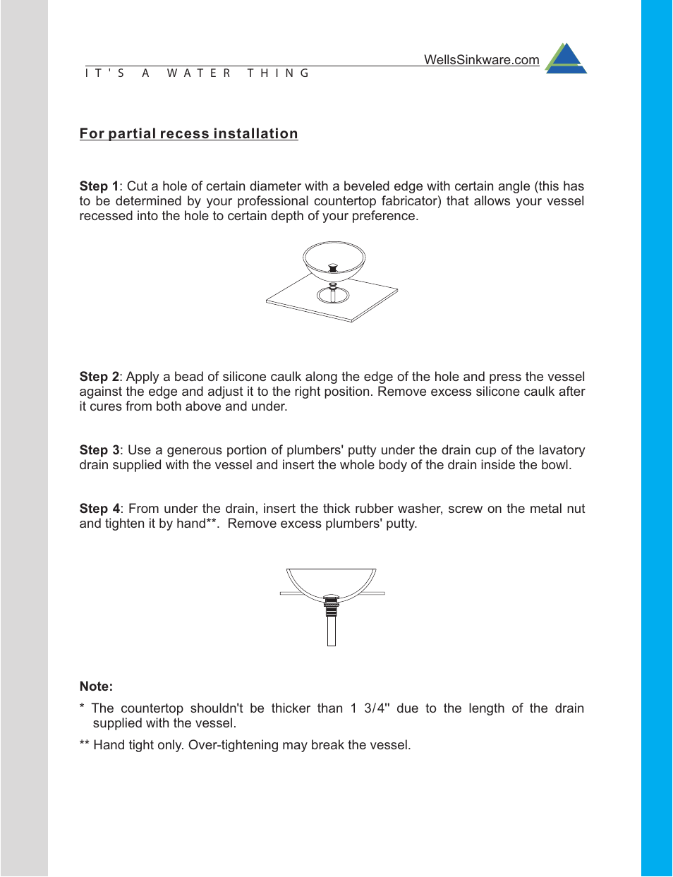 Wells Sinkware V201 User Manual | Page 2 / 2