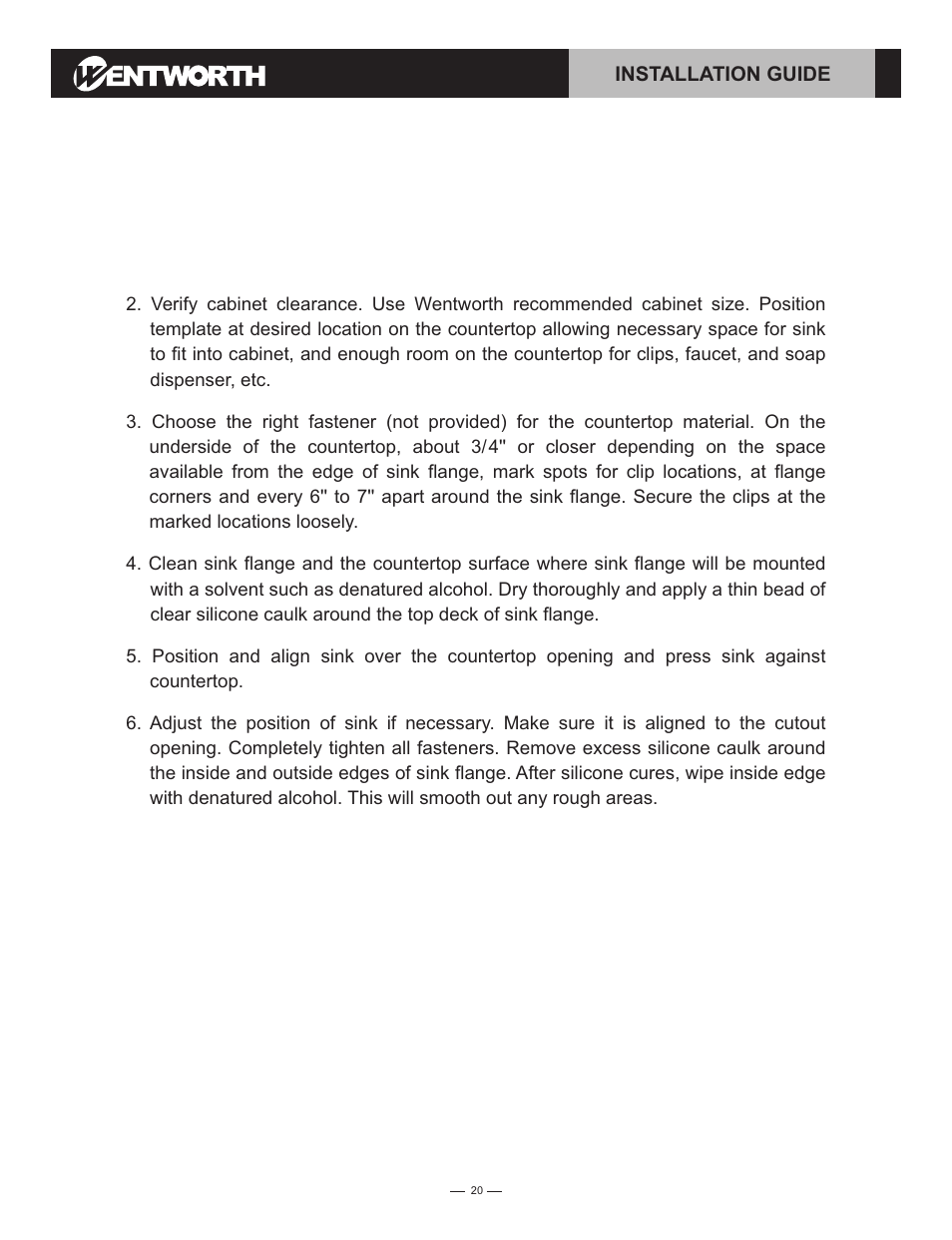 页 22 | Wells Sinkware CMU2318-9-16 User Manual | Page 2 / 2