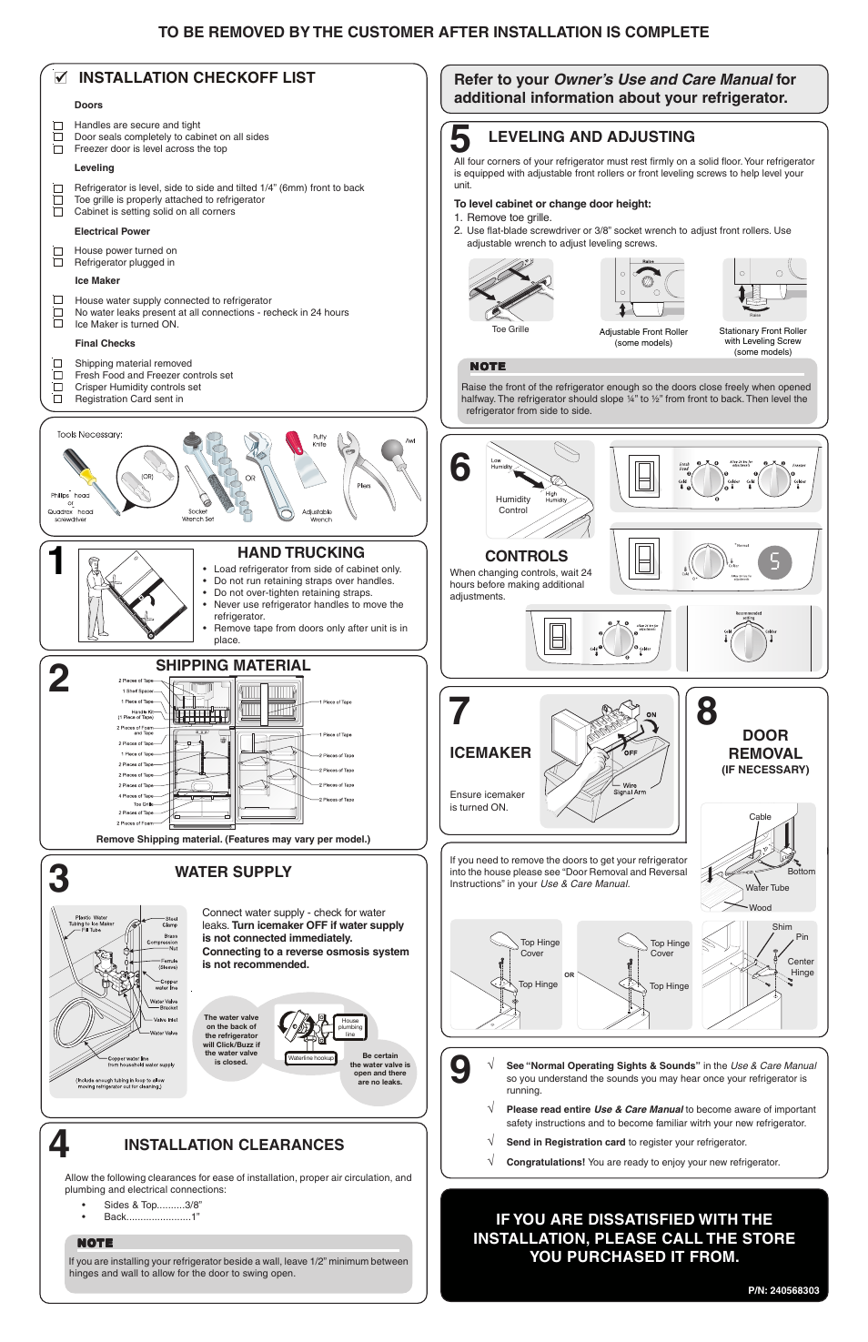 White-Westinghouse WWTR1802KW Installation Guide User Manual | 2 pages