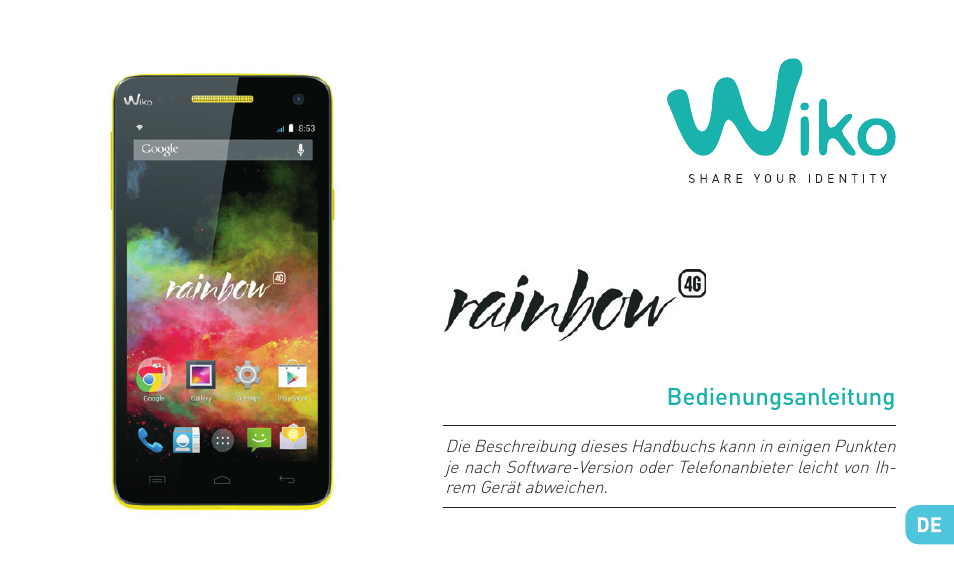 Bedienungsanleitung | Wiko RAINBOW 4G User Manual | Page 123 / 218