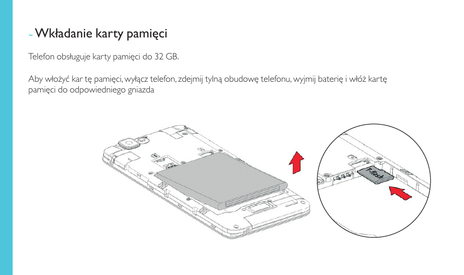 Wkładanie karty pamięci | Wiko RAINBOW 4G User Manual | Page 200 / 218