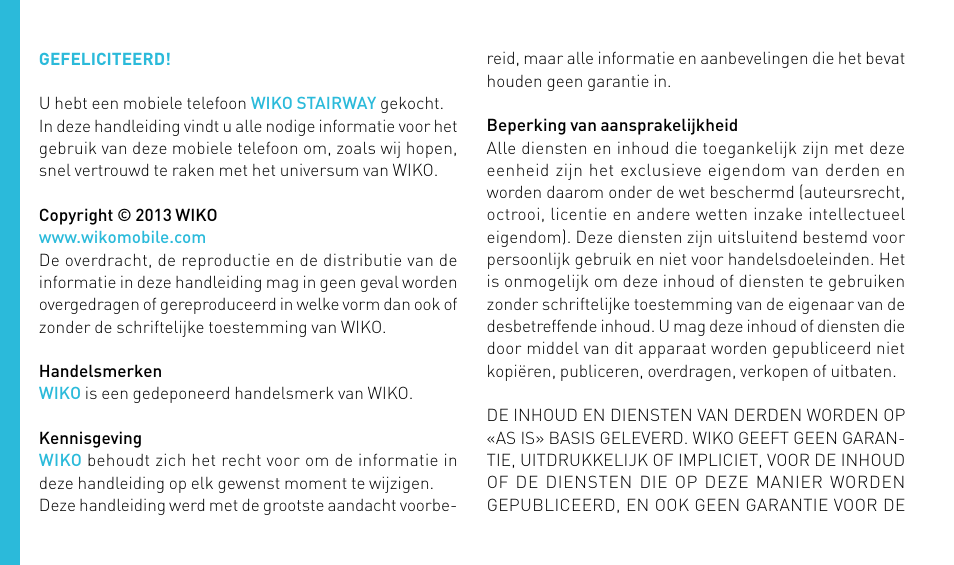 Wiko STAIRWAY User Manual | Page 136 / 180