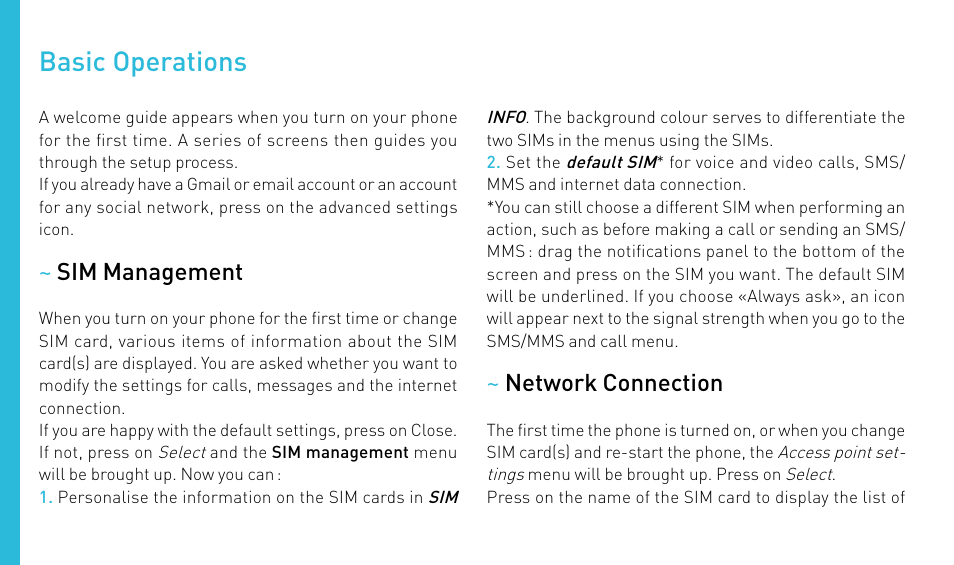 Basic operations | Wiko STAIRWAY User Manual | Page 34 / 180