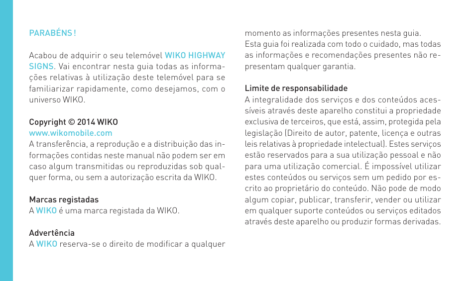 Wiko HIGHWAY SIGNS User Manual | Page 100 / 218