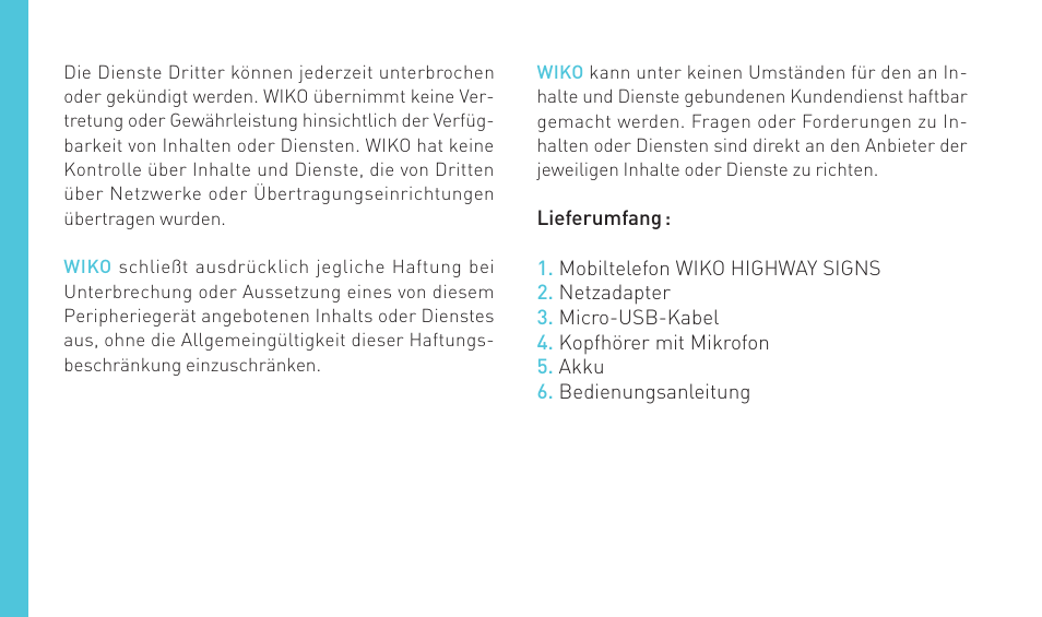 Wiko HIGHWAY SIGNS User Manual | Page 126 / 218