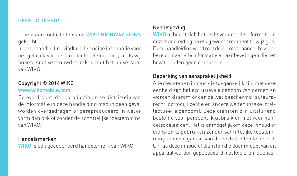 Wiko HIGHWAY SIGNS User Manual | Page 148 / 218