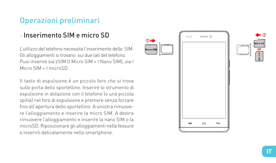 Operazioni preliminari | Wiko HIGHWAY SIGNS User Manual | Page 57 / 218