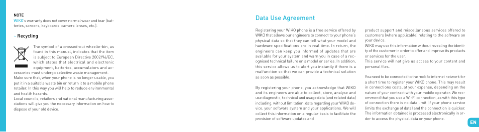Data use agreement | Wiko DARKSIDE User Manual | Page 24 / 97
