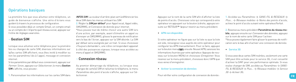 Opérations basiques | Wiko DARKSIDE User Manual | Page 7 / 97
