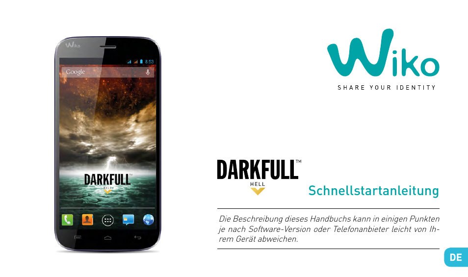 Kurzanleitung, Schnellstartanleitung | Wiko DARKFULL User Manual | Page 123 / 194