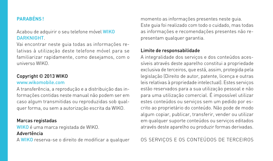 Wiko DARKNIGHT User Manual | Page 100 / 194