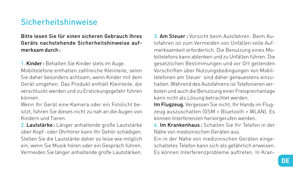 Sicherheitshinweise | Wiko DARKNIGHT User Manual | Page 137 / 194