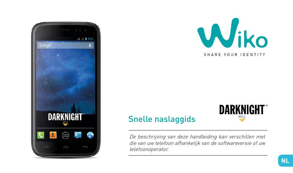 Snelstartgids, Snelle naslaggids | Wiko DARKNIGHT User Manual | Page 147 / 194