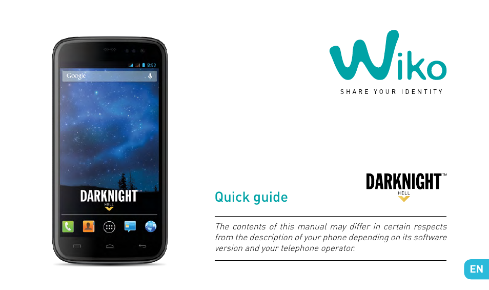 Quick guide | Wiko DARKNIGHT User Manual | Page 27 / 194