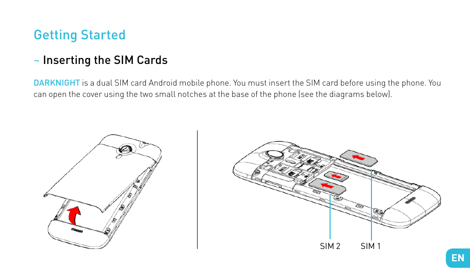 Getting started | Wiko DARKNIGHT User Manual | Page 33 / 194