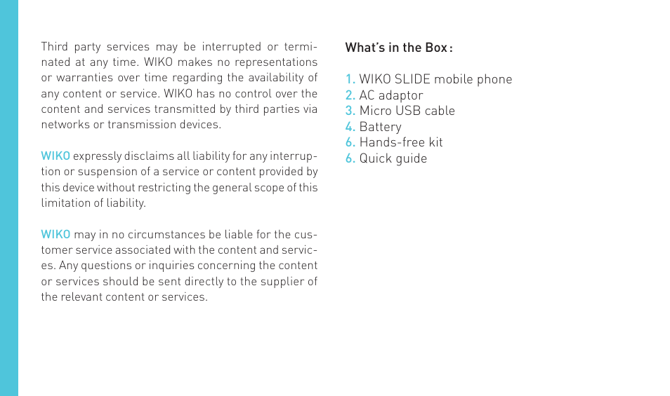 Wiko SLIDE User Manual | Page 32 / 210