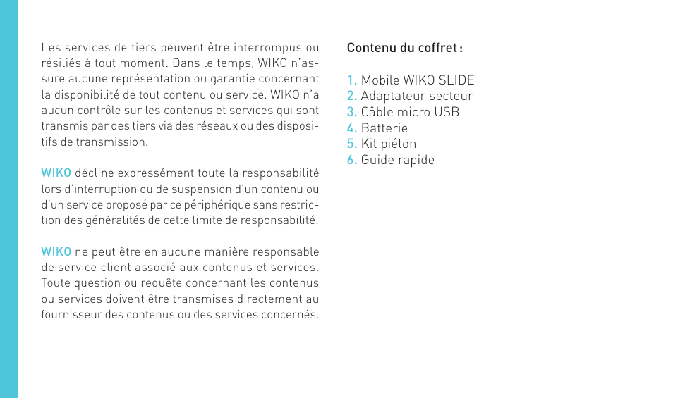 Wiko SLIDE User Manual | Page 6 / 210