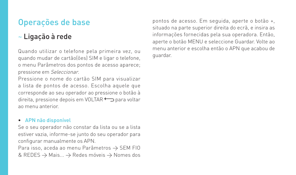 Operações de base | Wiko WAX 4G User Manual | Page 108 / 194