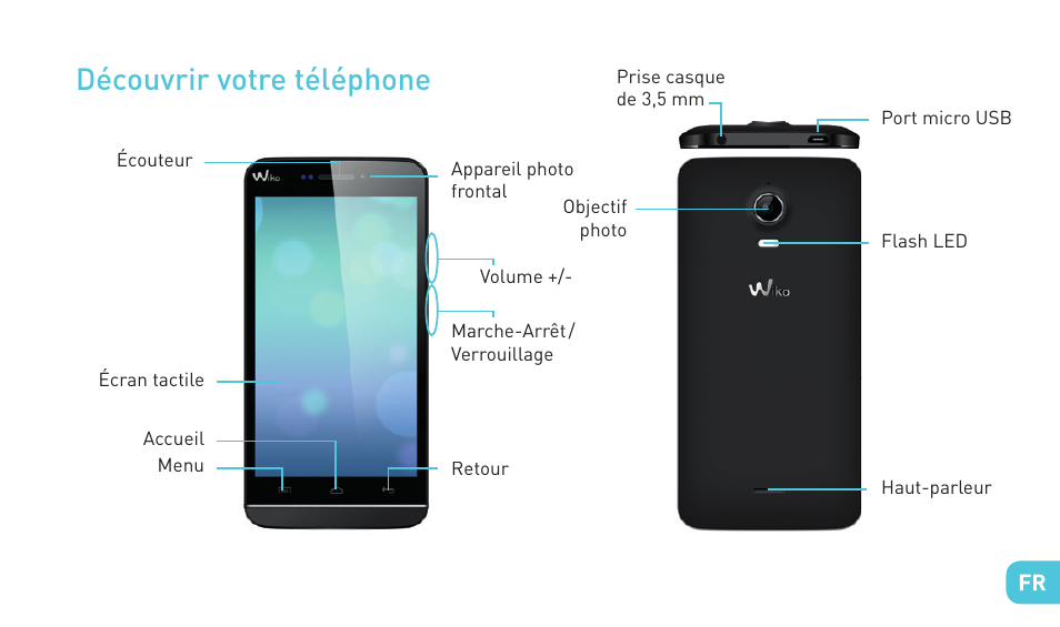 Découvrir votre téléphone | Wiko WAX 4G User Manual | Page 7 / 194