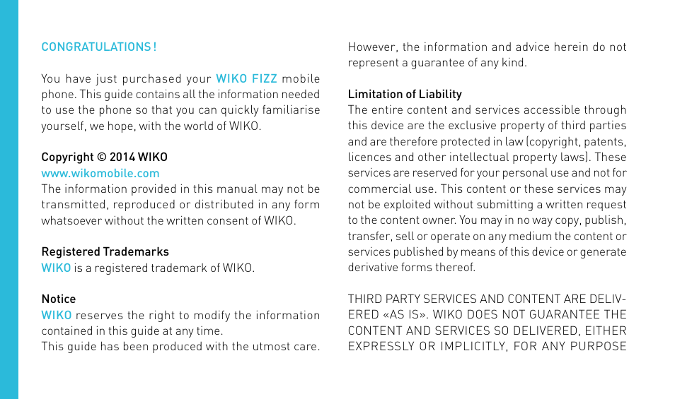 Wiko FIZZ User Manual | Page 30 / 210