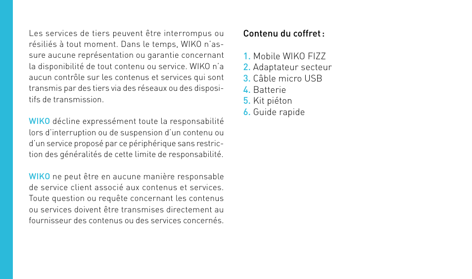 Wiko FIZZ User Manual | Page 6 / 210