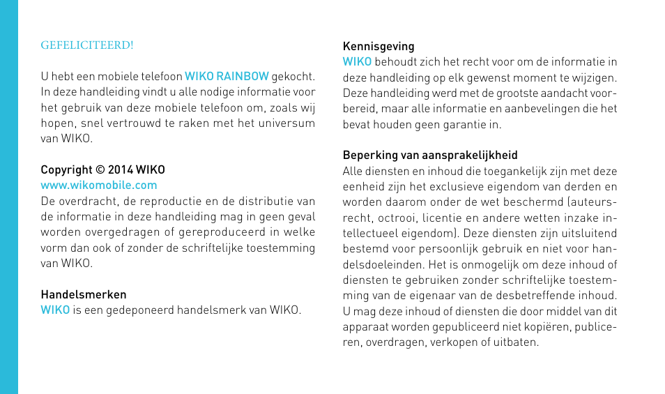 Wiko RAINBOW User Manual | Page 148 / 194