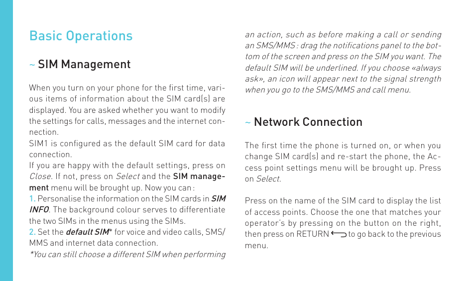 Basic operations | Wiko BLOOM User Manual | Page 14 / 236