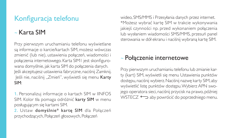 Konfiguracja telefonu | Wiko BLOOM User Manual | Page 220 / 236