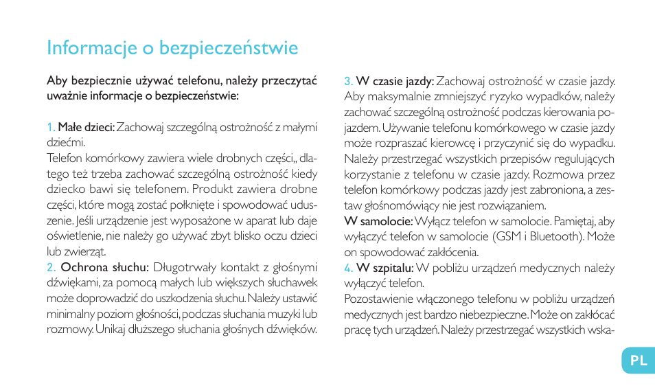 Informacje o bezpieczeństwie | Wiko BLOOM User Manual | Page 225 / 236