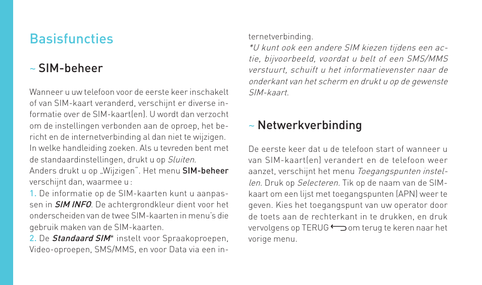 Basisfuncties | Wiko SUNSET User Manual | Page 170 / 235