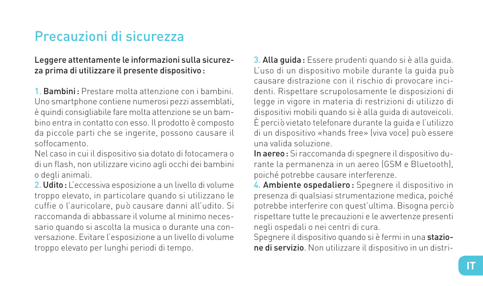 Precauzioni di sicurezza | Wiko SUNSET User Manual | Page 71 / 235