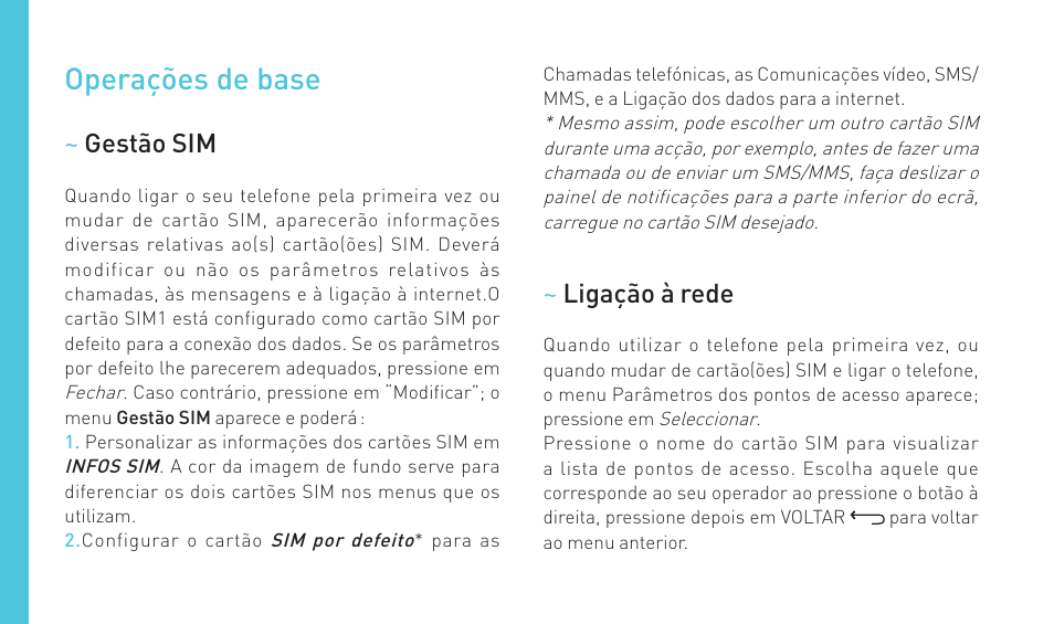 Operações de base | Wiko GOA User Manual | Page 118 / 235