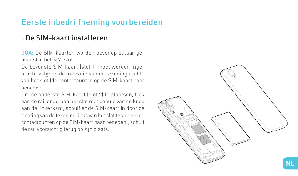Eerste inbedrijfneming voorbereiden | Wiko GOA User Manual | Page 165 / 235