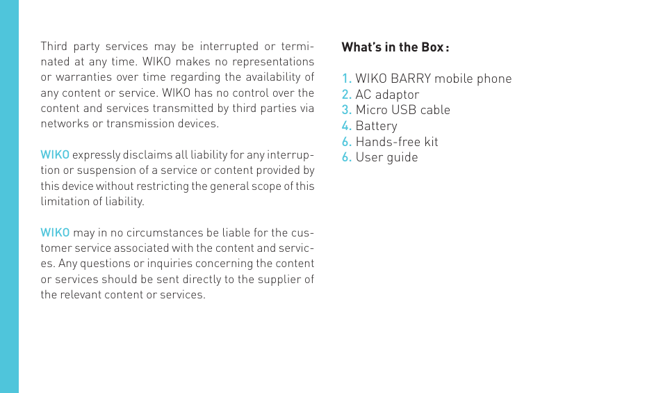 Wiko BARRY User Manual | Page 30 / 194